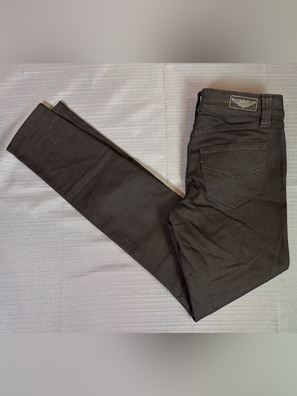 Harley-Davidson Womens Size 4 Black Bootcut Stretch Jeans Biker Y2K